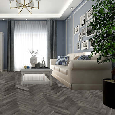 Lusso Portofino Herringbone Charred Oak SPC Click Vinyl Flooring