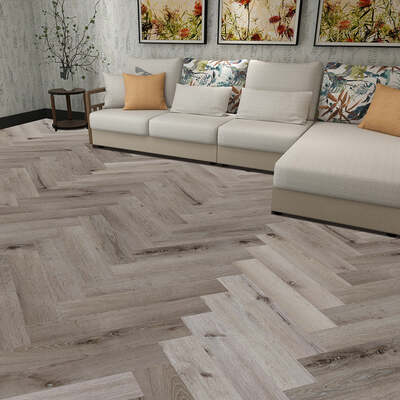 Lusso Portofino Herringbone Featured Spruce SPC Click Vinyl Flooring