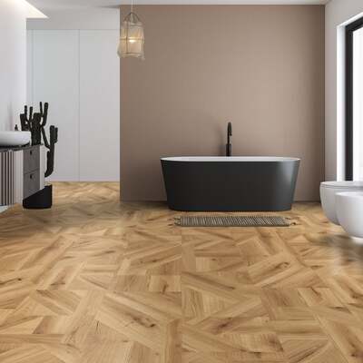 Duomo Pattern 8mm Natural Oak AC5 Aqua Laminate Flooring