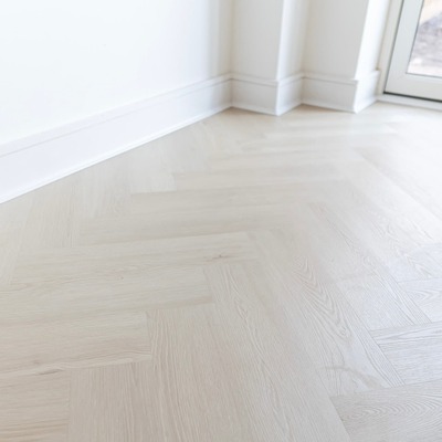 Icona Herringbone 6.5mm Dutch White Luxury Vinyl Click Flooring