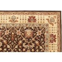 Brand New Landon Brown Wool Persian Style Area Rug - 5' x 8'