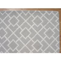 Geometric Style Modern Grey Loop Area Rug - 6' x 9'