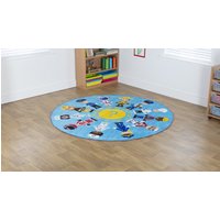 Classroom Professions Circular Carpet