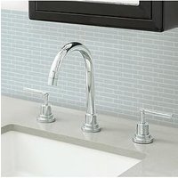Inhome Pack Of 4 Sea Glass Peel &Amp; Stick Backsplash Tiles